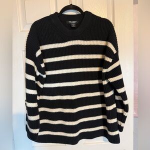 Love & Whimsy Striped Crewneck Sweater - Black and White. Size XXL. So Soft!